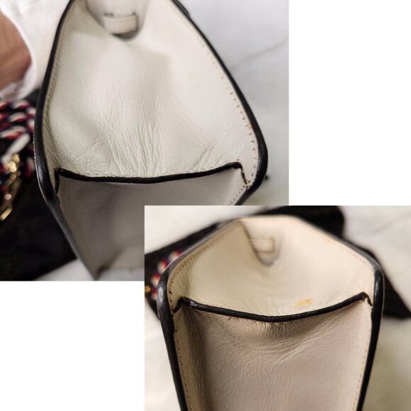 Authentic Gucci Sylvie Off White Colored Bag Gold Star Print- Authenticity Cert - Picture 13 of 17